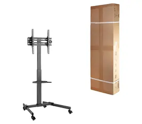 Podlahový stojan pro TV 32-55" / Stojan pro TV / VESA max. 400x400 mm / nosnost 35 kg / náklon -10° až 10°