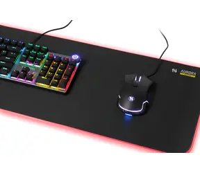 IMPG5 černá / Herní podložka pod myš / 800 x 300 x 3 mm / RGB podsvícení / USB