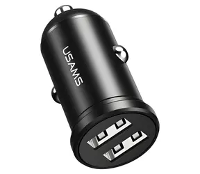USAMS CC114 Mini Autonabíječka černá / 2x USB / 2.4A