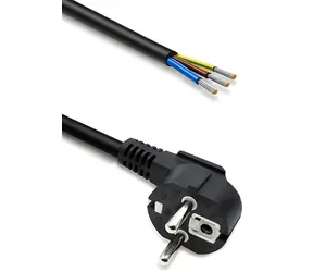 Napájecí kabel SCHUKO CEE 7/7 úhlový / Napájecí kabel / měď / 3x1,0 mm2 / 1,8 m