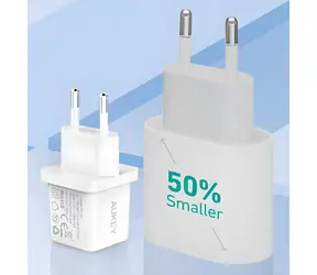 PA-F5 mini síťová nabíječka bílá / Nabíječka / USB-C / 20W / PD