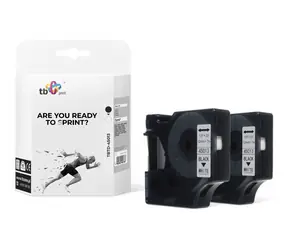 Kompatibilní páska TBTD-45013 pro DYMO černá/bílá / Páska do štítkovače / 12 mm / 7 m / D1 / 2 ks