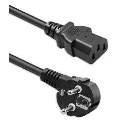 Napájecí kabel Schuko lomený - IEC C13 / Napájecí kabel / CEE 7/7 (E/F) - C13 / 1,8 m / měděné jádro