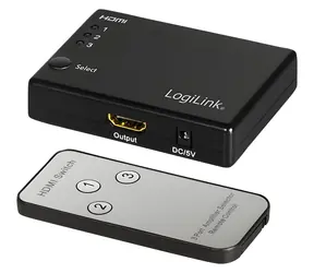 HDMI přepínač 3x1 černá / Přepínač HDMI / Full HD 60Hz / dálkové ovládání