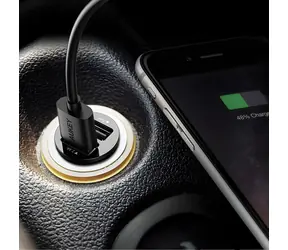 CC-S1 Mini / Nabíječka USB do auta / 2x USB / 4,8A / 24W AiPower