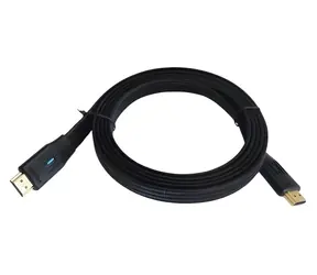 Kabel HDMI 2.1 plochý 2 m černá / HDMI kabel / 2 m