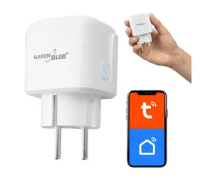 GB735 W černá / Chytrá zásuvka / Wi-Fi / Tuya / 16 A / 3840 W