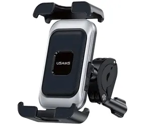USAMS ZJ082 černá / Držák na kolo / 360° otočný / Pro telefony 4,7-7,2"