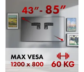 Nástěnný držák TV MC-806N / Držák pro TV / 43-85"