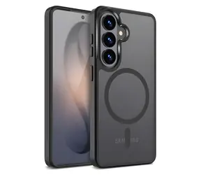 Crong Hybrid Matte Magnetic černá / Ochranný kryt / Samsung Galaxy S26 / MagSafe