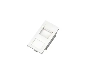 Modul 22,5x45 se záclonkou bílá / Instalační modul / do lišty