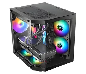 TAC MARS MC-3TLITE černá / Počítačová skříň / mATX / Tvrzené sklo / RGB podsvícení