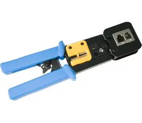 Krimpovací kleště RJ45/RJ12/RJ11 černé / Krimpovací kleště / 8P+6P+4P / ocel / plastová rukojeť