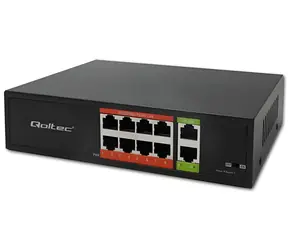 Switch FAST Ethernet PoE 8x RJ45 / Switch / 2x RJ45 Uplink / 120W PoE / 10/100 Mb/s