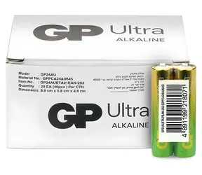 GP Ultra / Alkalická baterie AAA LR03 / 40 ks