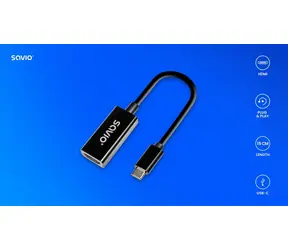 USB-C (M) - HDMI (F) AK-79 / Adaptér / 4K 30Hz / plast