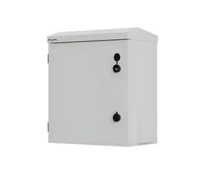 Rack skříň nástěnná 10" IP55 šedá / Rozvaděč / 420x300x500 mm / venkovní / montáž na stěnu nebo sloup