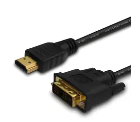 Kabel HDMI (M) - DVI 18+1 (M) CL-139 / Video kabel / 1,8 m / Pozlacené konektory