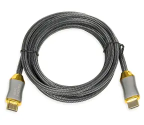 Kabel HDMI 2.1 8K 2 m stříbrná / Kabel HDMI / 8K/4K/1080p / Zlacené konektory