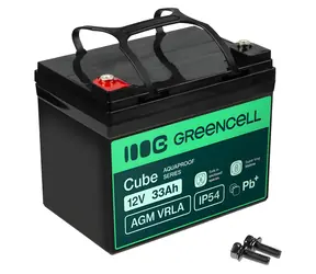 Akumulátor AGM VRLA 12V 33Ah IP54 / Baterie pro UPS / VRLA AGM / 12V / 33Ah
