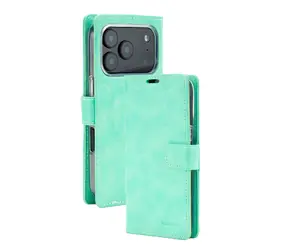 Mercury BlueMoon Diary MagSafe Mint / Flipové pouzdro / iPhone 17 Pro / 18 Pro / MagSafe