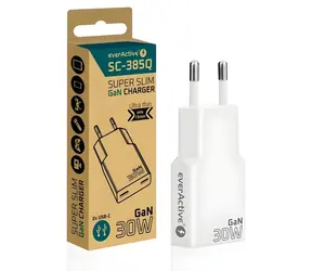 SC-385Q bílá / Síťová nabíječka / 2x USB-C / 30W / QC 4+ / PD 3.0
