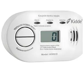 Kidde K5DCO / Detektor CO / LCD displej / 2x AA baterie / alarm 85 dB / senzor 10 let