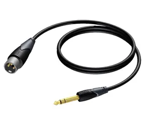 Procab CLA724/3 XLR(M) - Jack 6,3mm(M) / Audio kabel / Stereo / 3 m
