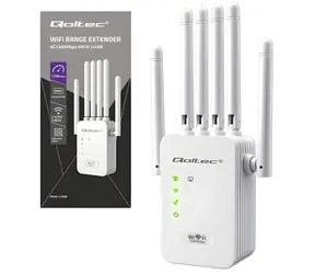 WiFi zesilovač signálu AC1200 / Repeater / Access Point / 6 antén / 2x RJ45 / 128 MB