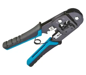 Krimpovací kleště RJ12/RJ45 černé / Krimpovací kleště / ocelové tělo / plastová rukojeť