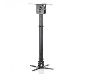 Stropní držák projektoru P-107B černá / Držák projektoru / nosnost 15 kg / rozsah 45-76 cm