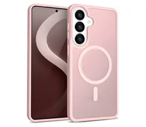 Crong Hybrid Matte Magnetic růžová / Ochranný kryt / Samsung Galaxy S26 / MagSafe