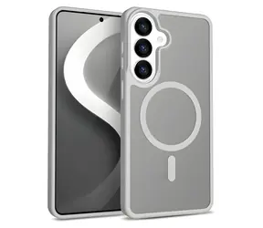 Crong Hybrid Matte Magnetic šedá / Ochranný kryt / Samsung Galaxy S26 / MagSafe