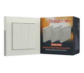 Heatit Z-Push Wall Controller bílá RAL 9010 lesklá / Ovladač / Z-Wave / nástěnný