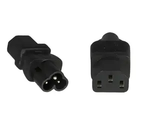 PremiumCord Adaptér IEC C13 F - IEC C6 M černý / Adaptér / 230 V / 2,5 A