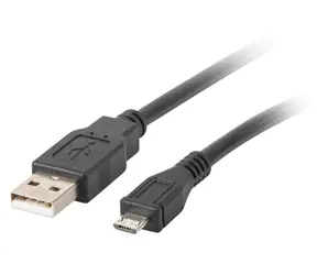 Lanberg Kabel USB-A - Micro-USB černá / Datový kabel / USB 2.0 / 1 m