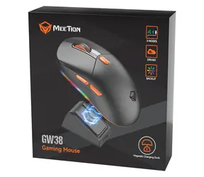 Meetion GW38 černá / Myš / Bezdrátová / Tri-Mode / 8000 DPI / RGB