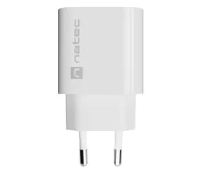 Natec Ribera bílá / Nabíječka / 1x USB-A / 18W