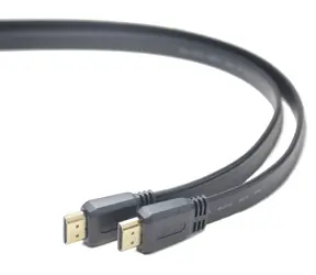 PremiumCord HDMI High Speed + Ethernet 1,5m (kphdmep015) / Plochý kabel / Zlacené konektory