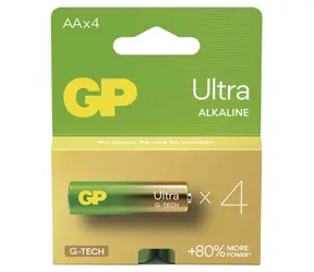 GP Ultra AA / Alkalická baterie / LR6 / 4 ks