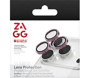 ZAGG InvisibleShield Premium Camera růžová třpytka / Ochrana čoček fotoaparátu / iPhone 17/16/15 Pro/Pro Max / 3 ks