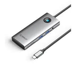 Orico USB-C hub 8v1 / USB-C hub / 2x USB-A 3.0 / USB-C PD 100W / HDMI 4K 60Hz / RJ45 Gigabit / microSD/SD