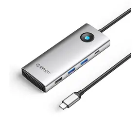 Orico USB-C hub 8v1 / USB-C hub / USB-C PD 100W / HDMI 4K 60Hz / VGA 1080p 60Hz / RJ45 Gigabit / 3x USB-A