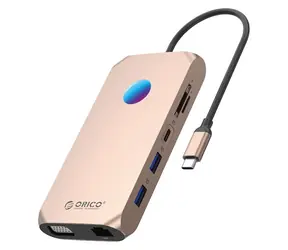 Orico USB-C hub 12v1 RGB / USB-C hub / PD 100W / 2x HDMI 4K60Hz / VGA / microSD/SD / 2x USB-A 3.1