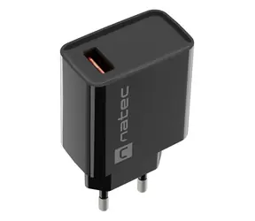 Natec Ribera černá / Nabíječka / 1x USB-A / 18 W / PD 3.0