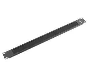 Lanberg AK-1101-B černá / Kartáčový panel / 19" / 1U / 482,6x44,2x8,5 mm