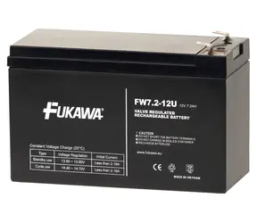 FUKAWA FW 7.2-12 F2U / Olověný akumulátor / 12V / 7,2 Ah / Faston F2 6,3 mm / AGM