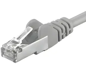 PremiumCord SFTP CAT6A 10m šedá / Patch kabel / RJ45-RJ45 / LSOH / AWG 26/7