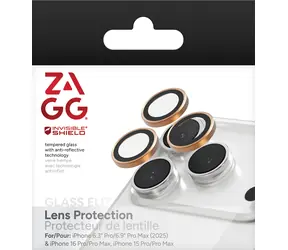ZAGG InvisibleShield Premium oranžová / Ochrana čoček fotoaparátu / Apple iPhone 17/16/15 Pro/Pro Max / 9H / 3 ks