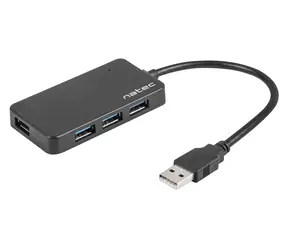 Natec Moth černá / USB rozbočovač / 4x USB-A / USB 3.0
